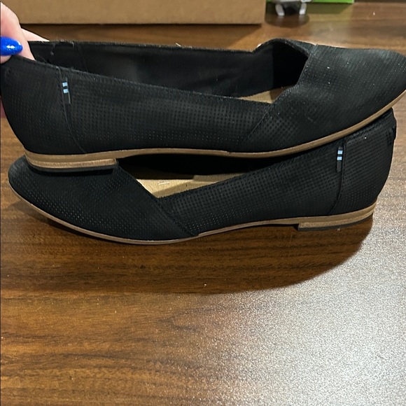 TOMS Women's Classic Jutti Neat Black Flats - Picture 8 of 9